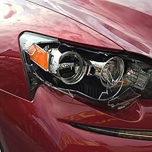 broken headlight