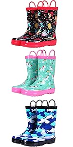 Colorxy Toddler Kids Rain Boots