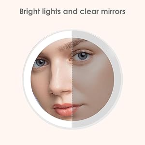 Bolsillo LED redondo Espejo