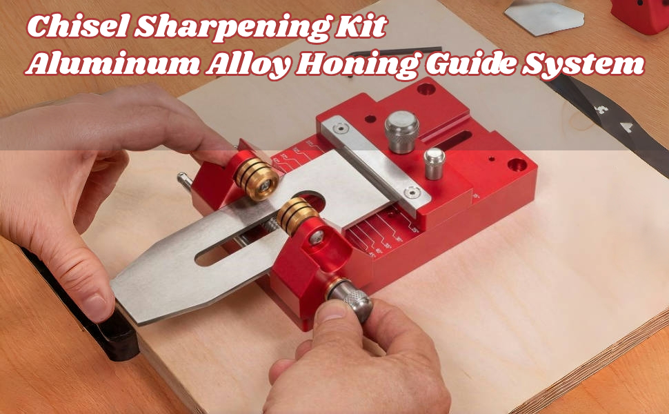 Chisel Sharpening Kit Aluminum Alloy Honing Guide System for Chisels