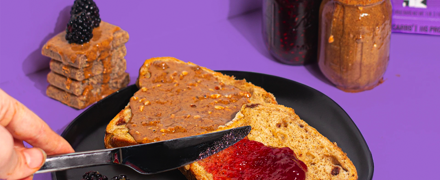 Keto Krisp Almond Butter Blackberry Jelly