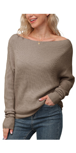 IWOLLENCE Womens Waffle Knit Tunic Casual Blouse