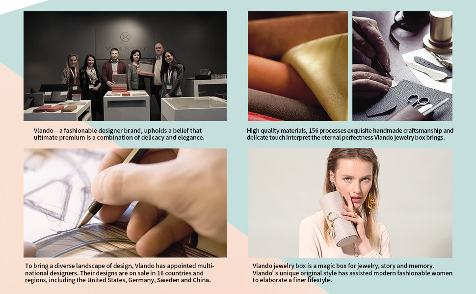 Vlando Jewelry Box, Jewelry Organizer and Storage (Black)