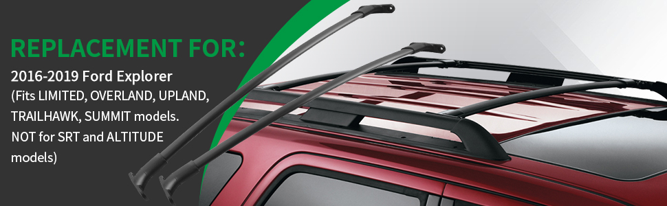 OTUAYAUTO Roof Rack Crossbars - Replacement for 2016-2019 Ford Explorer Luggage Racks Cross Bars