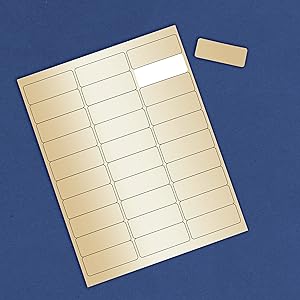 gold metallic mailing labels