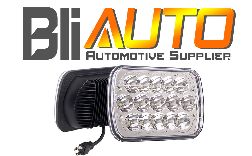 BLIAUTO 5x7 7x6 H6054 LED Headlights DOT Approved 45W High Low Sealed