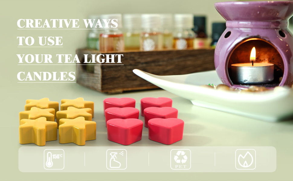 TRINIDa Clear Wax Melt Moulds 50 Pcs 6 Cavities, Environmentally Wax