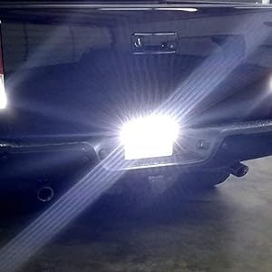 License Plate Frame Mount 12V 24-SMD High Power Xenon White LED Rear Backup Reverse Light Kit