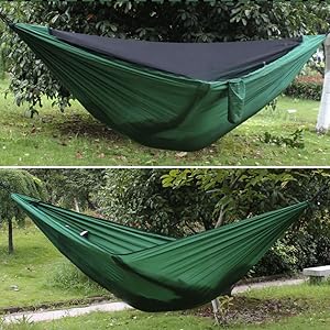 Amazon.co.jp: GeerTop ハンモック 蚊帳付き 虫対策 蚊帳設立