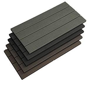 WOLTU 6 X WPC Composite Decking Boards 30 X 60 Cm (1 M2) Wood Effect Light Grey 13 decking tile features