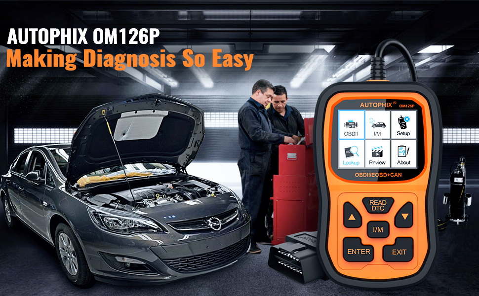AUTOPHIX OM126P OBD2 Diagnostic Device, Universal Car Fault Reader