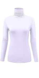 WOMEN LONG SLEEVE TURTLENECK SHIRT