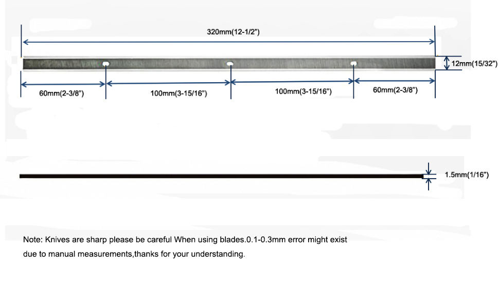 Planer Blades for Craftsman 21758,Delta 22560 22562 22565 TP305