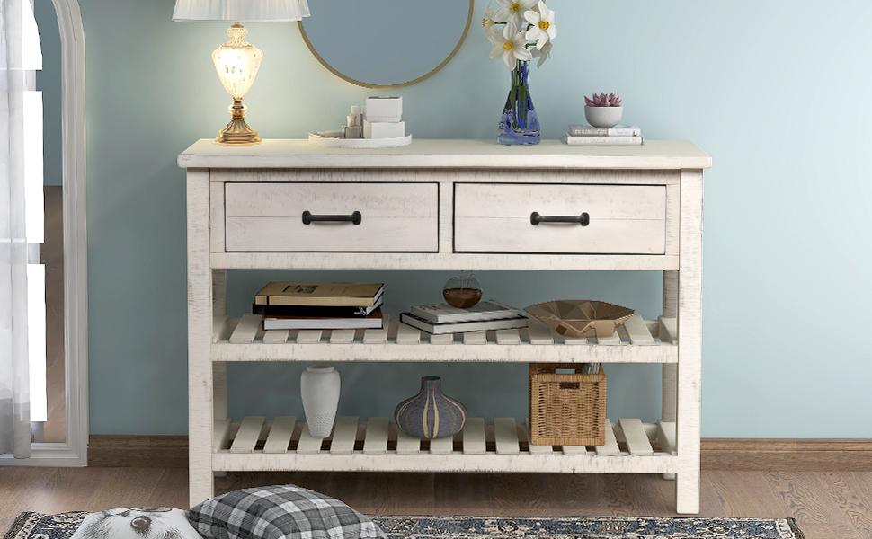Amazon Com P Purlove Console Table Sofa Table With Drawers