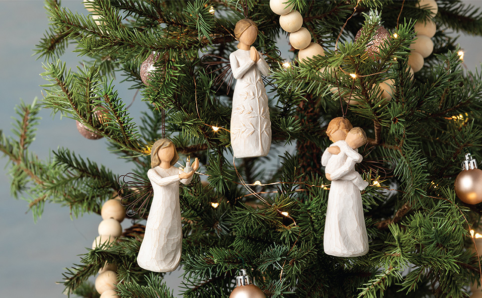 Willow Tree Angel's Embrace Ornament, Sculpted HandPainted