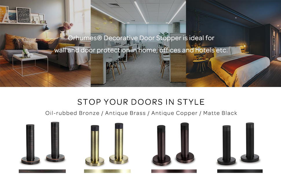 Orhemus Decorative Door Stoppers 3.5 Inch 304 Stainless