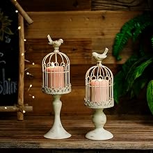 bird cage candle holder rustic