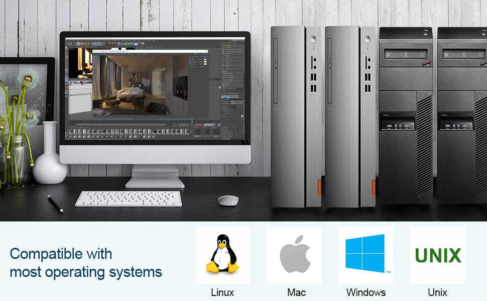 GREATHTEK HDMI KVM Switch 4 Port, 4K60Hz, USB 2.0, HDMI2.0, HDCP2.2