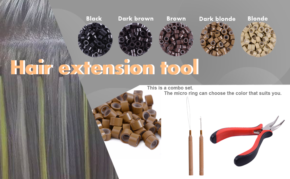 Hair Extensions Tools Kit ITip Hair Pliers, Pulling Needle, Loop