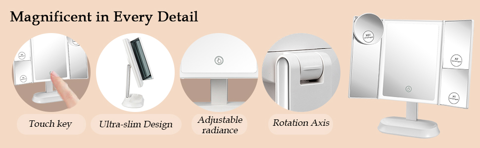 makeup mirror touch screen vanity mirror for your elegant makeup