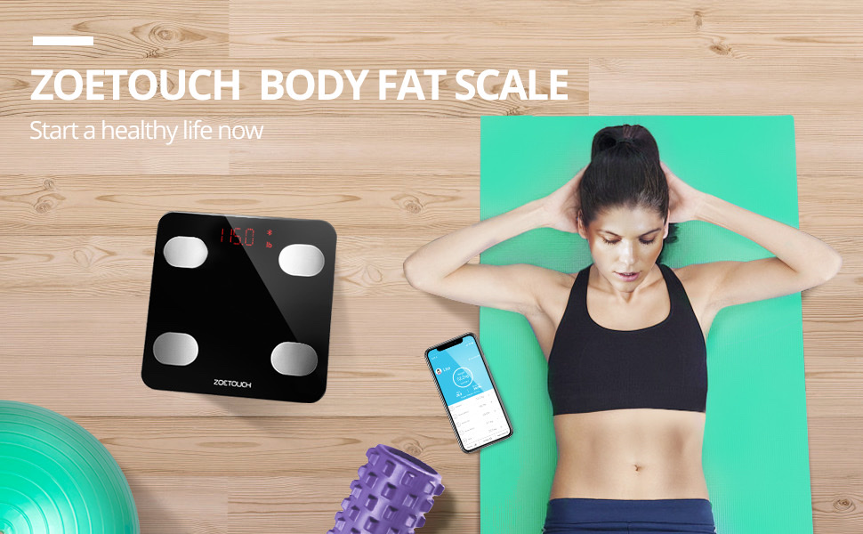 Bilancia Pesapersone Digitali, ZOETOUCH Bluetooth Bilancia da Bagno