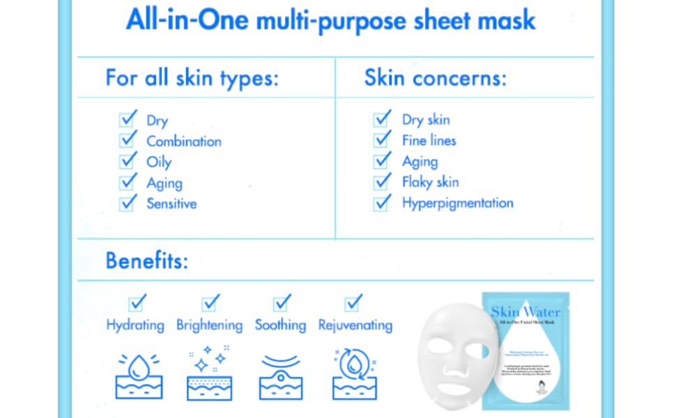 Mulit-purpose, All in One face sheet mask