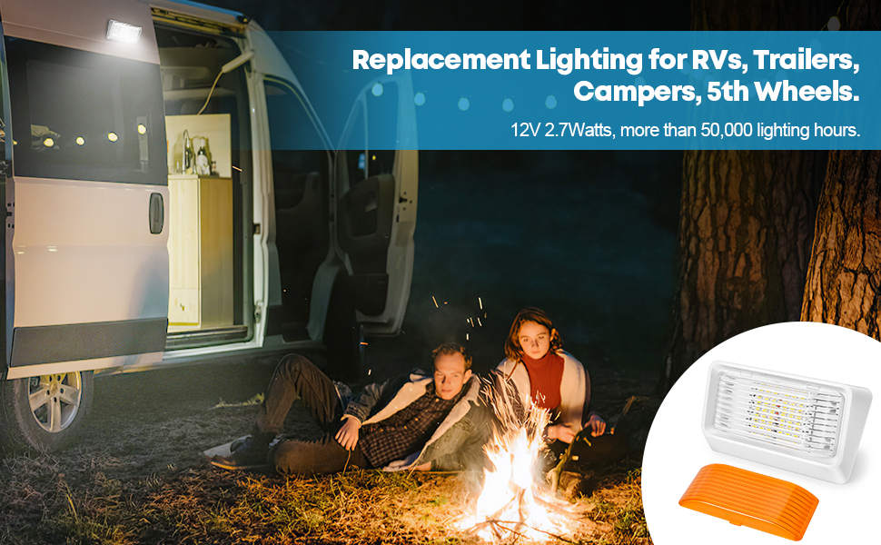Kohree 2 Packs LED RV Exterior Porch Utility Light 12v RV Outside