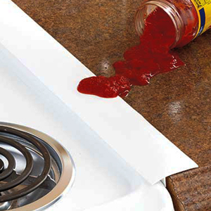 Silicone Gap Cover, (2 Pack) Silicone Gap Stopper Kitchen Stove Counter Gap Covers - Flexible Stove Space Fillers, Food Grade (21inches, White) 9 stove gap filler
