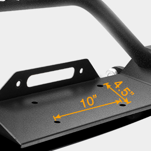 Built-in 10*4.5'' Winch Plate