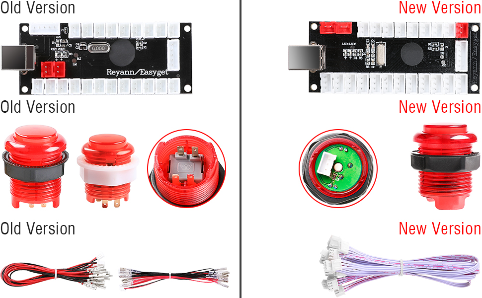 Amazon Com Hikig 2 Player Diy Parts Kit Led Arcade Buttons 8 Ways Joystick And Zero Delay Usb Encoder For Raspberry Pi Windows Video Games Machine Color Yellow Green Video Games