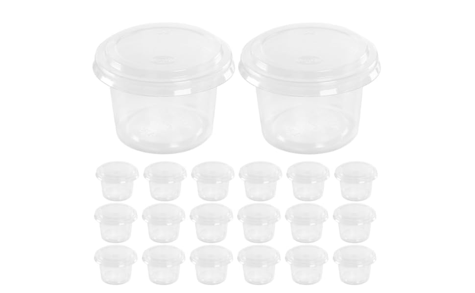 プラスチック容器　蓋付き Customized-Clear-Round-16-Oz-