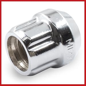 Open End Spline Lug Nut Chrome Finish, Double Nickel, High Luster, Surpass 48hr salt spray test