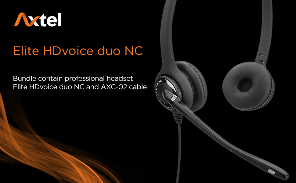 Axtel Elite HD Voice Duo NC Professional Headset Elite HD duo