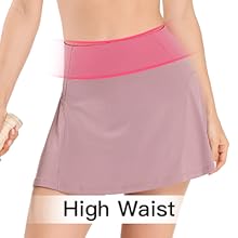 Women's Athletic Golf Skorts Lightweight Skirt Pleated with Pockets for Running Tennis Workout