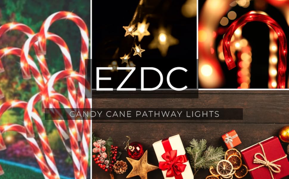 Amazon Com Ezdc Walkway Candy Canes Lights Set Of 10 Candy Cane