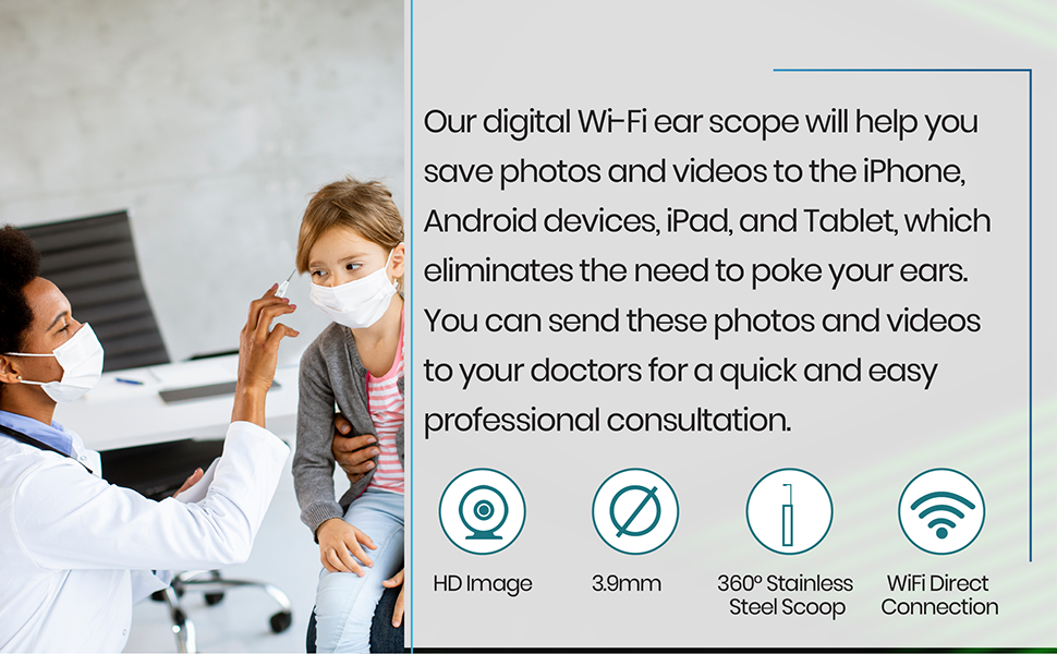 3.9mm otoscope for telemedicine