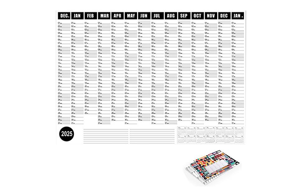 Yearly Wall Calendar