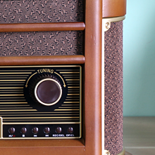 ミュージック 1ST Drewniany gramofon vintage 7 w 1, odtwarzacz na kasety