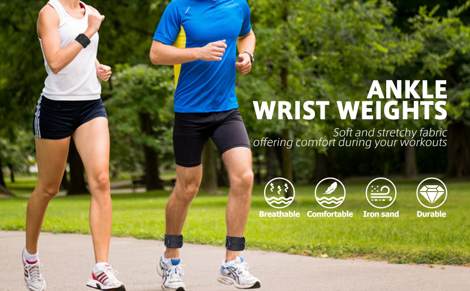 Clispeed Ankle Weights Adjustable Wrist Weight for Men and Women (4lb