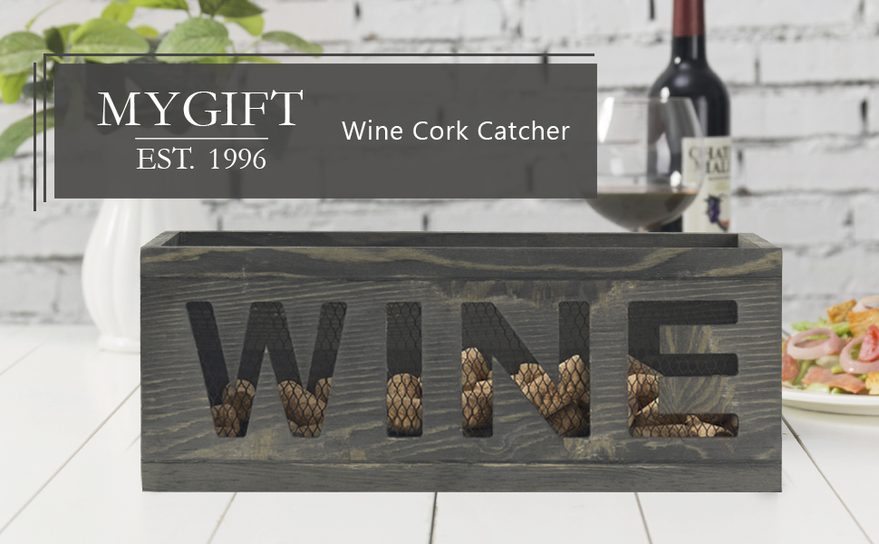 MyGift Wall Mounted Vintage Gray Weathered Wood Open Top