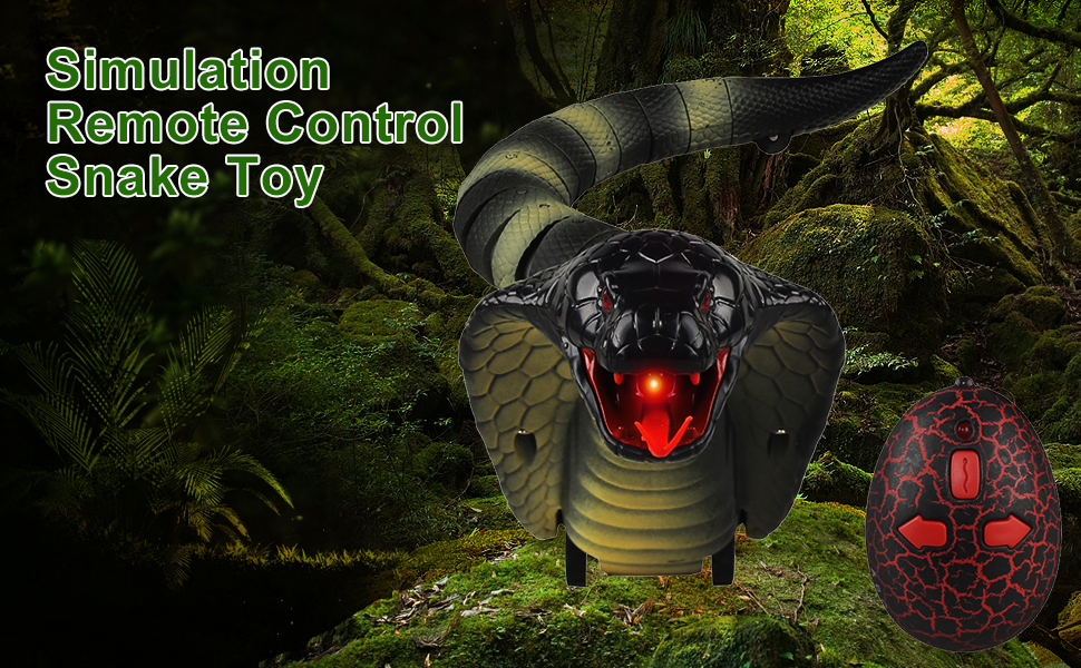 PWTAO Remote Control Snake Realistic Snake Toys Fake Snakes