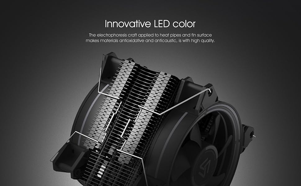 ALSEYE CPU Cooler, 120mm CPU Air Cooler Heatsink 6