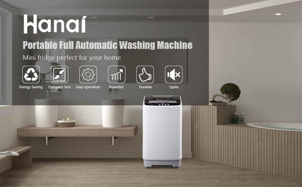 WANAI FullAutomatic Washing Machine 1.32cu.ft/12lbs