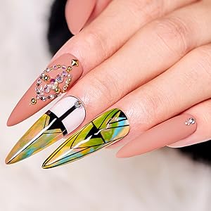 nude Olive green black white Holiday Nail Art Gel Polish Soak Off Gel Nail Kit