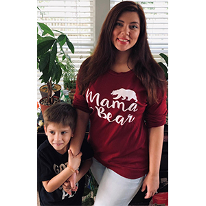 MODARANI Mama Bear T Shirts Women Long Sleeve Tunic Tops Casual Loose Fit Comfy