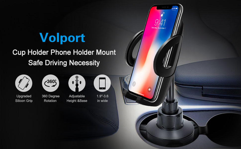 Universal car phone holder for car cup holder