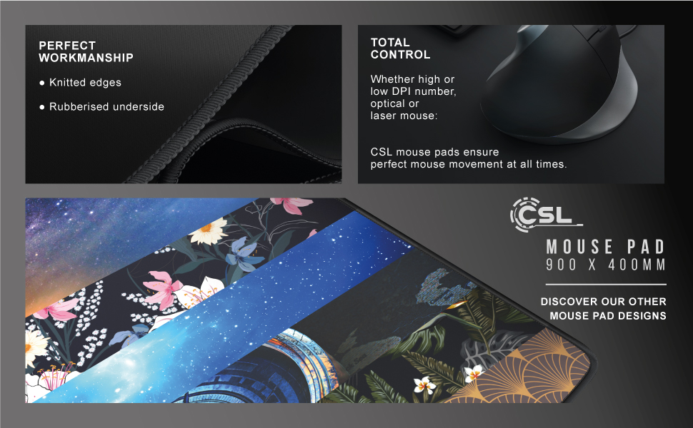 TITANWOLF XXL Gaming Mouse Pad 900 x 400 x 3 mm extra large mouse