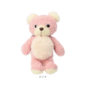 Amazon.co.jp: クマのモコ Mサイズ ぬいぐるみ ピンク : おもちゃ
