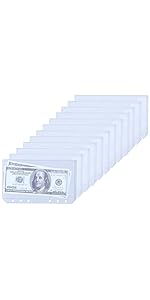 A6 Binder Pockets - Clear - No Zipper Design