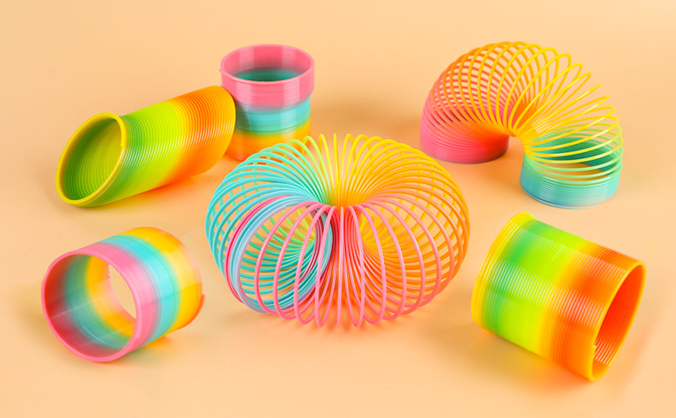 Amazon.com: JOHOUSE Rainbow Magic Spring, 12 PCS Colorful Rainbow Neon ...